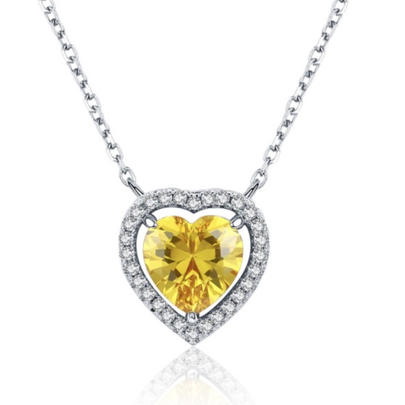 zdazzled Jewelry - Yellow CZ Crystal Adjustable Necklace New